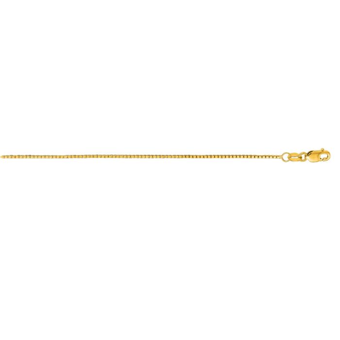 14kt 24" Yellow Gold Shiny Octagon Box Chain with Lobster Clasp OCB063-24 | Hannoush Jewelers