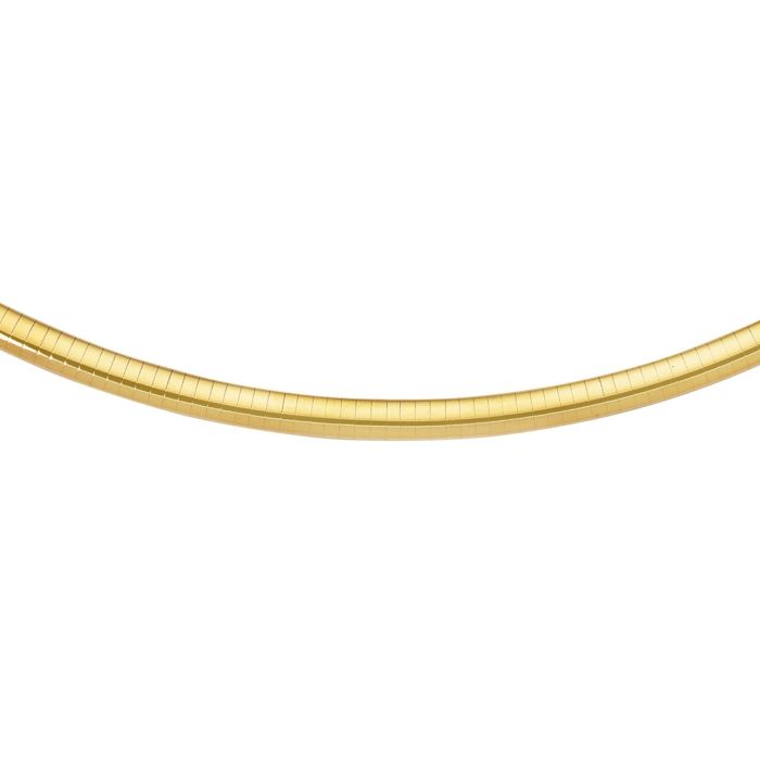 Italian 6mm 14kt White Gold Omega Necklace | Ross-Simons