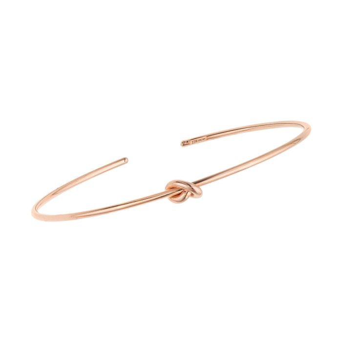 14K Rose Gold Amore Knot Cuff Bangle PBG8234 | Hannoush Jewelers