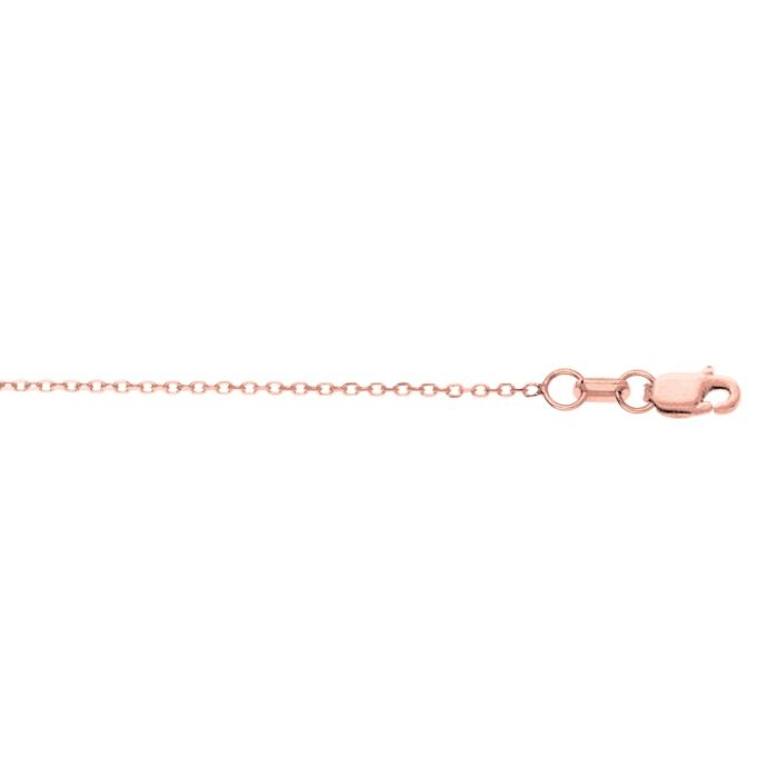 14kt 18" Rose Gold Diamond Cut Cable Link Chain with Lobster Clasp PKCAB025-18 | Hannoush Jewelers