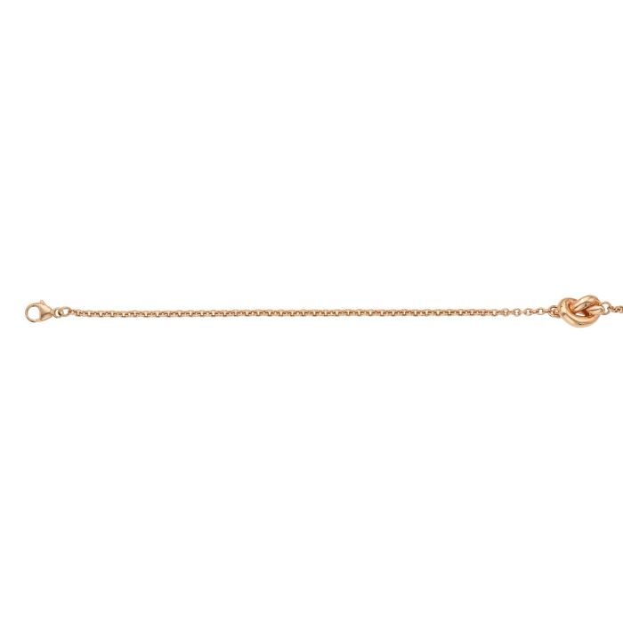 14K Rose Gold 7" Amore Knot Bracelet PRC5586-07 | Hannoush Jewelers