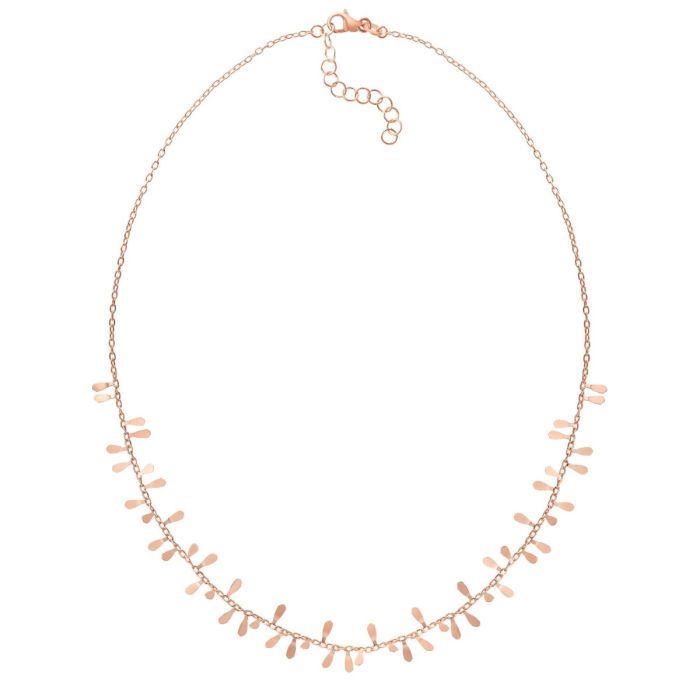 14kt Rose Gold 18" 1.5mm Chain Polished 1.5" Extender Petal Necklace with Lobster Clasp PRC7048-18 | Hannoush Jewelers