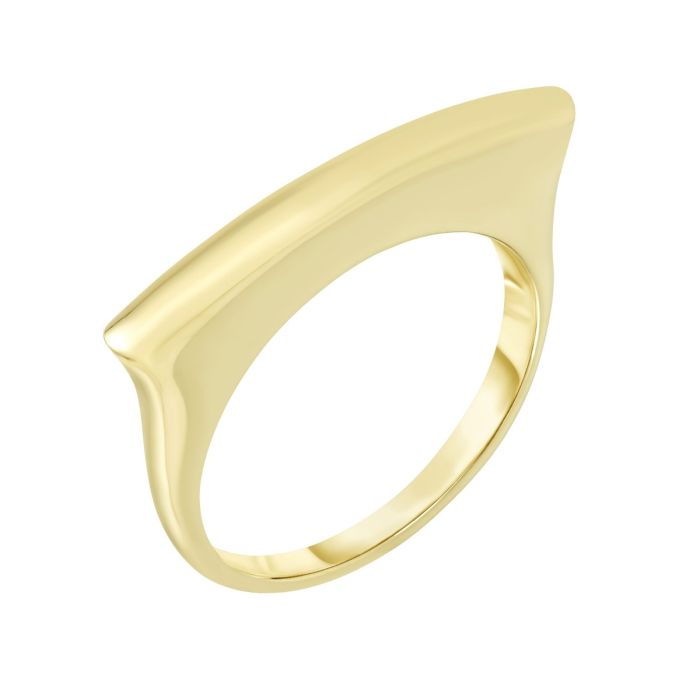 14K Yellow Gold Bar Ring R6128-07 | Hannoush Jewelers