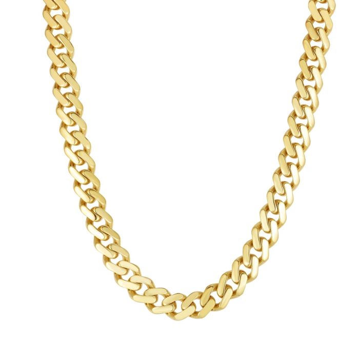 14K Yellow Gold Polished 22" 9.5mm Ferrara Chain Necklace RC10336-22 | Hannoush Jewelers