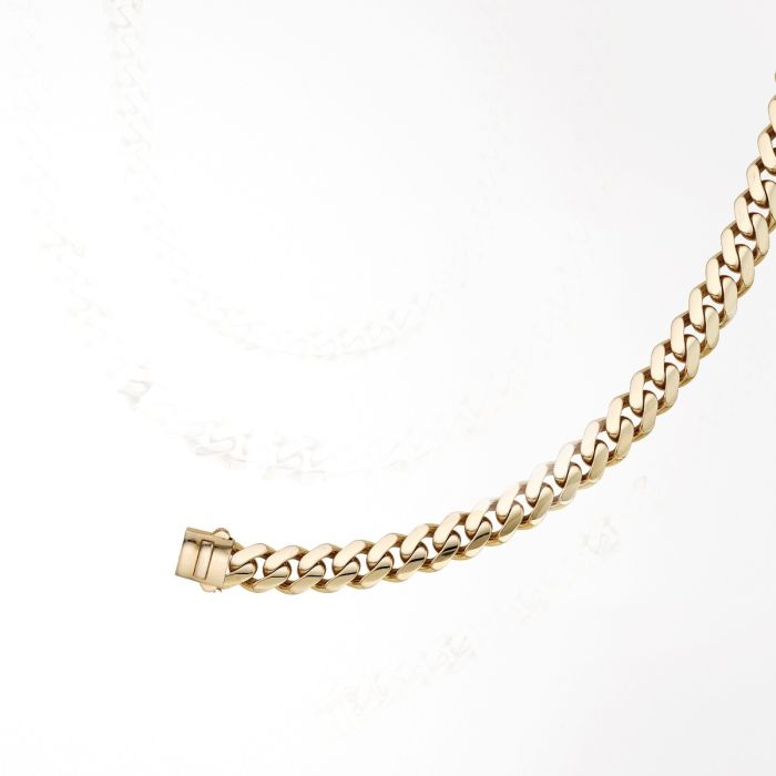 14K Yellow Gold Polished 7" 11.5mm Ferrara Chain Bracelet RC10337-07 | Hannoush Jewelers