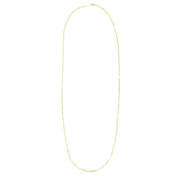 14kt Yellow Gold 3.0mm Polished Diamond Shaped Necklace with Lobster Clasp RC10975 | Hannoush Jewelers