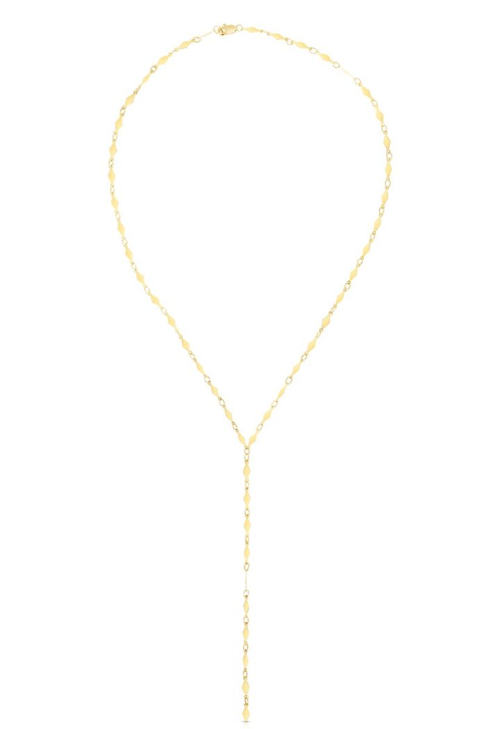 14kt Yellow Gold 17" 3.0mm Polished Diamond Shaped Necklace with Lobster Clasp RC11012-17 | Hannoush Jewelers