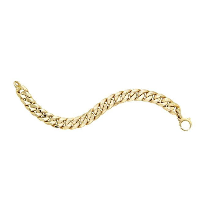 14K Yellow Gold 7.5" Gourmette Curb Chain Bracelet RC1468-0750 | Hannoush Jewelers