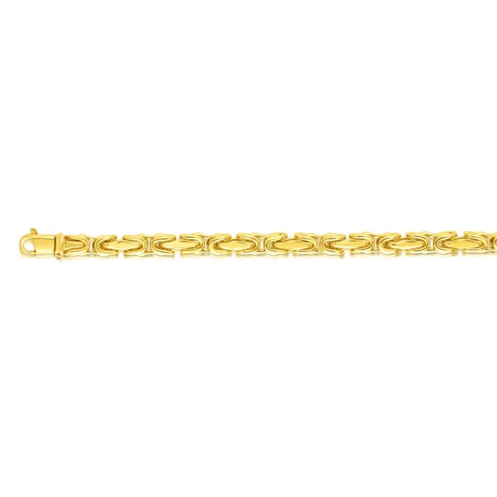 14kt 24" Yellow Gold Shiny Fancy Link Length Bracelet with Lobster Clasp RC1519-24 | Hannoush Jewelers