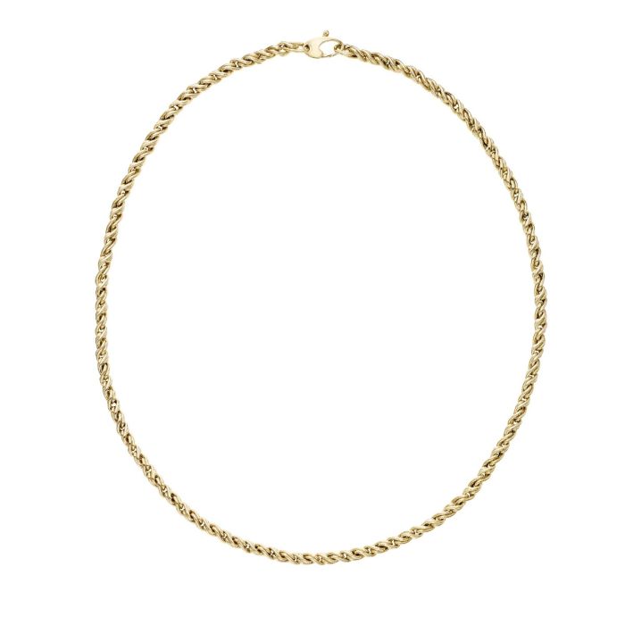 14kt Yellow Gold 17" Modern Braid Necklace with Lobster Clasp RC2496-17 | Hannoush Jewelers