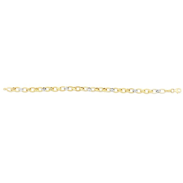 14kt Gold 18" Yellow+White Finish Necklace with Lobster Clasp RC2966-18 | Hannoush Jewelers