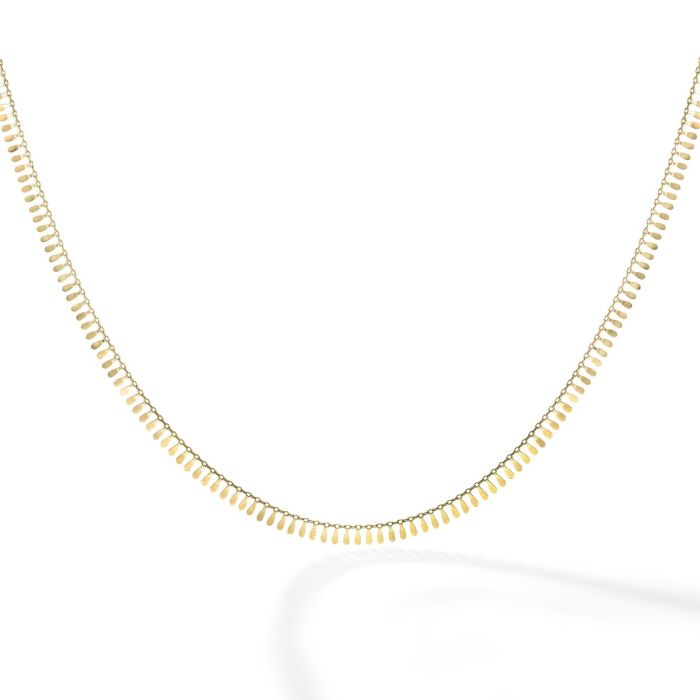 14kt Yellow Gold 18" 6.5mm Polished Extendable Petal Necklace with Lobster Clasp RC5613-18 | Hannoush Jewelers