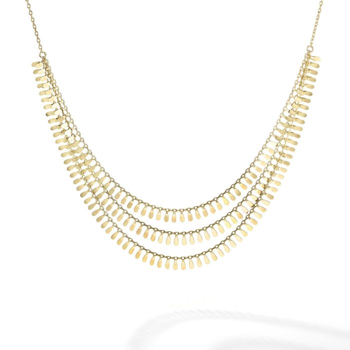 14kt Yellow Gold Multi-strand Necklace with Extender & Lobster Clasp RC5615-19 | Hannoush Jewelers