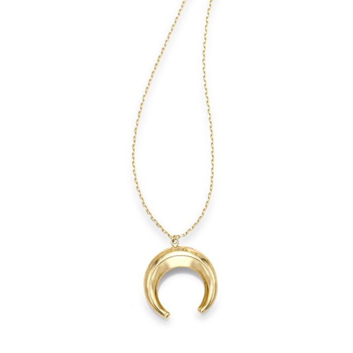 14kt Yellow Gold 17" Polished Horse Shoe Necklace with Lobster Clasp RC6902-17 | Hannoush Jewelers