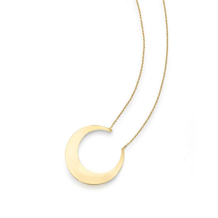 14kt Yellow Gold 18" Chain Diamond Cut 2" Extender Moon Necklace with Lobster Clasp RC7066-18 | Hannoush Jewelers