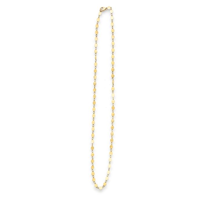 14kt Yellow Gold 3mm Polished Pebble Necklace with Lobster Clasp RC8240 | Hannoush Jewelers