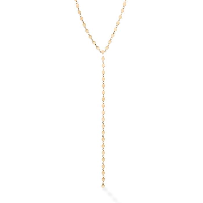 14kt Yellow Gold 17" Polished Lariat Pebble Necklace with Lobster Clasp RC8241-17 | Hannoush Jewelers