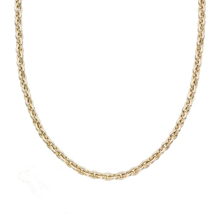 14K Yellow Gold 18" Round Curb Chain RC9737-18 | Hannoush Jewelers