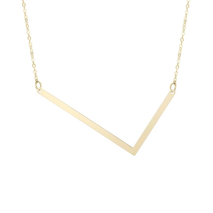 14K Yellow Gold 18" Polished Initial K Necklace with Lobster Clasp RCL10908-18 | Hannoush Jewelers