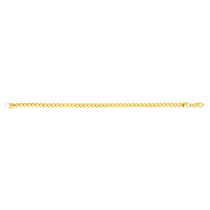 14kt Gold 26" Yellow Finish Shiny Round Franco Chain with Lobster Clasp RDFR155-26 | Hannoush Jewelers