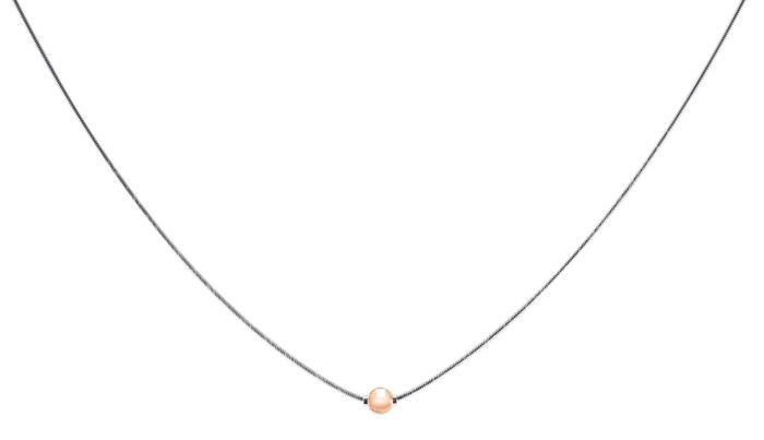 Sterling Silver Cape Cod Necklace with 14K Rose Gold Bead | Hannoush Jewelers