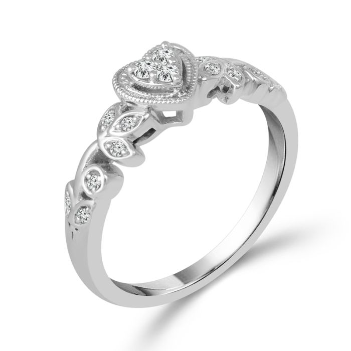 14k white online gold promise ring