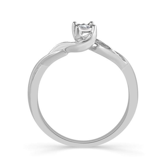 Sterling Silver Promise Ring featuring 0.05cttw Diamonds RP-0900TPA66SI | Hannoush Jewelers