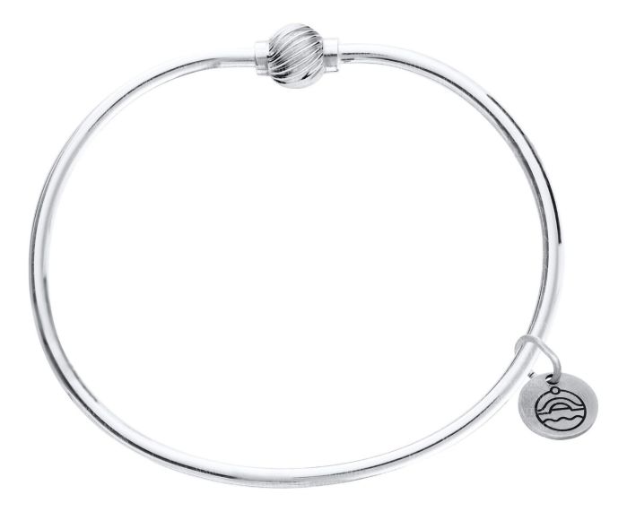 Sterling Silver Cape Cod Bracelet with Swirl Bead 7.5 Inches | Hannoush Jewelers