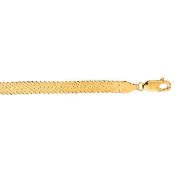 14kt 20" Yellow Gold Diamond Cut Imperial Her Ringbone Chain with Lobster Clasp SF050-20 | Hannoush Jewelers