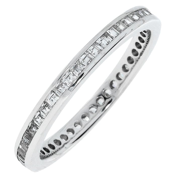 Just Perfect 0.50ct tw Diamond Eternity Channel Set Princess Band SFQ-0.50ct | Hannoush Jewelers