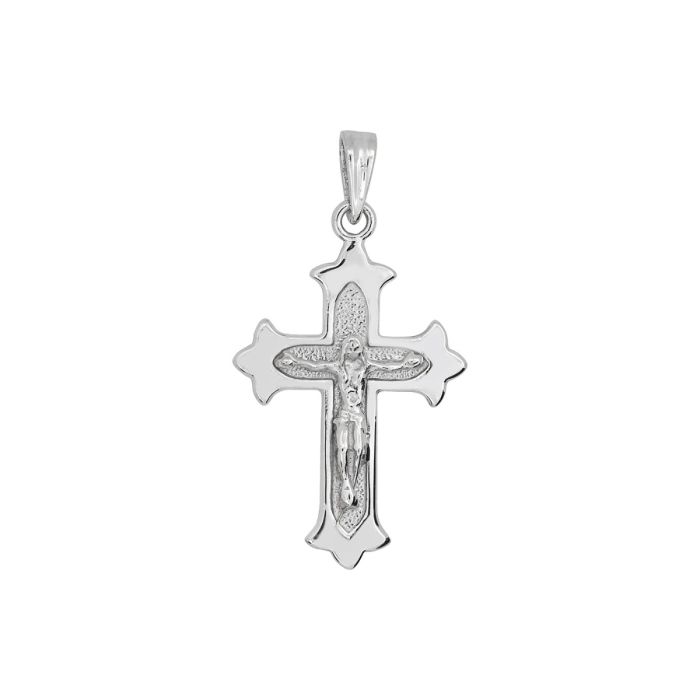 Sterling silver crucifix charm HB00803SS | Hannoush Jewelers