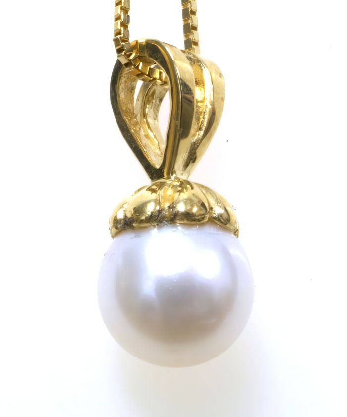 6mm Pearl Pendant in 14K Yellow Gold HB08044 | Hannoush Jewelers