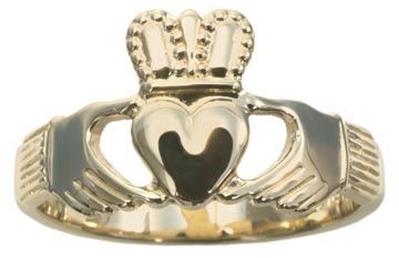 14K Yellow Gold Claddagh Ring HB00540GO | Hannoush Jewelers