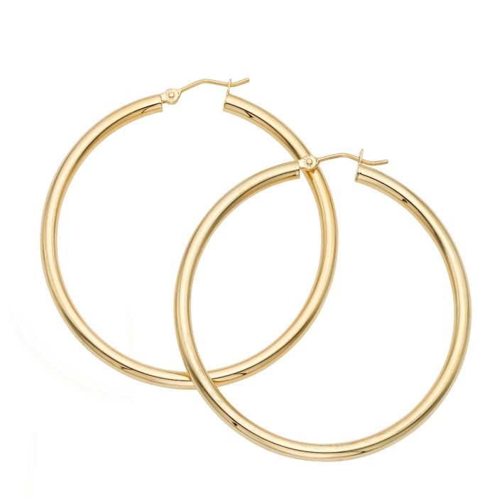 14K Yellow Gold Hoop Earring T528 | Hannoush Jewelers