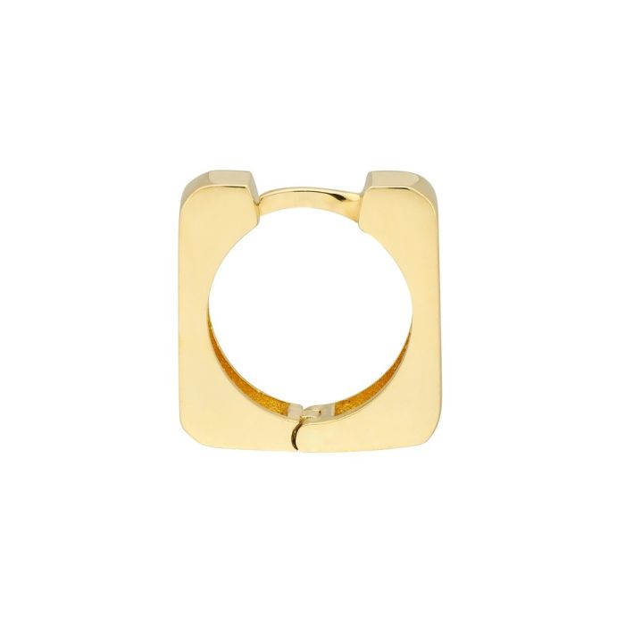 14KT YELLOW GOLD 12.30MM SQUARE HUGGIE EARRING | Hannoush Jewelers