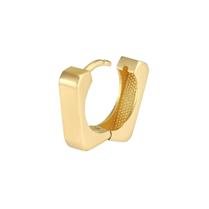 14KT YELLOW GOLD 12.30MM SQUARE HUGGIE EARRING | Hannoush Jewelers