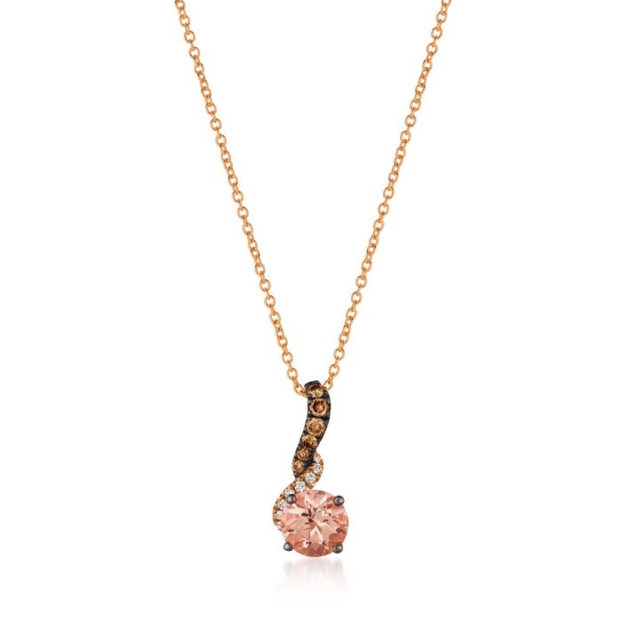 Le Vian Chocolatier® Peach Morganite™ and Diamond Pendant TRKT 24 | Hannoush Jewelers