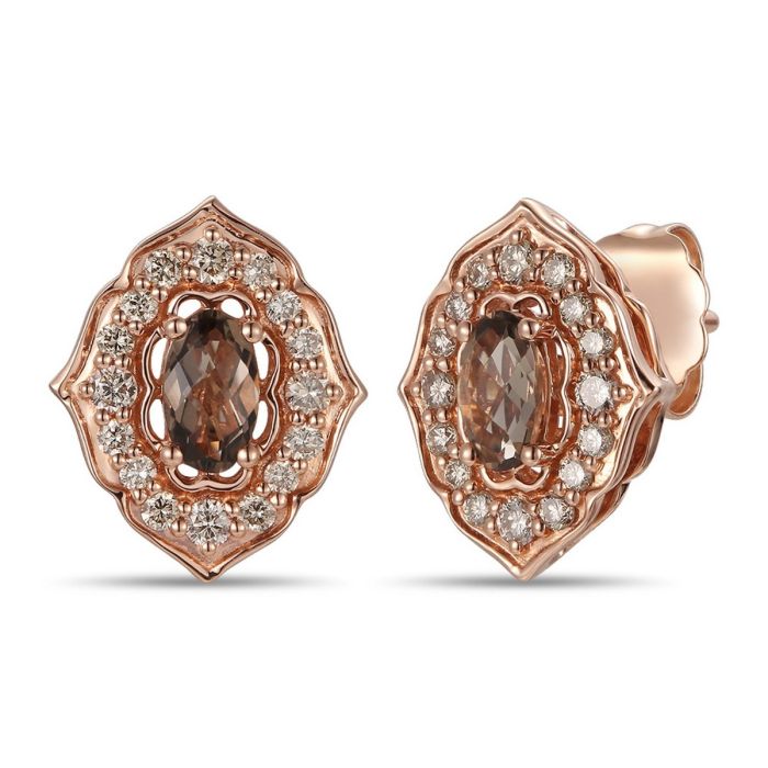 Le Vian Creme Brulee® Chocolate Quartz® and Diamond Earrings TRMH 32A | Hannoush Jewelers