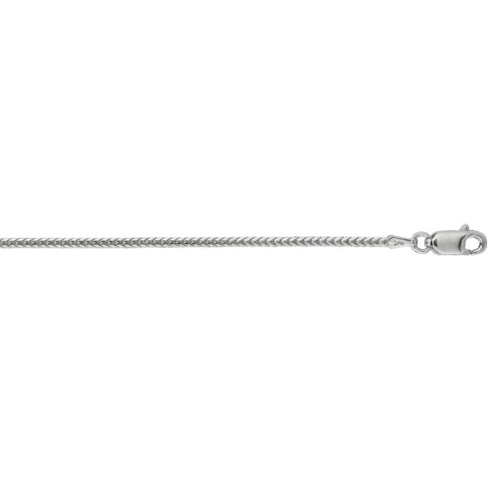 14kt 24" White Gold Diamond Cut Franco Chain with Lobster Clasp WFR050-24 | Hannoush Jewelers