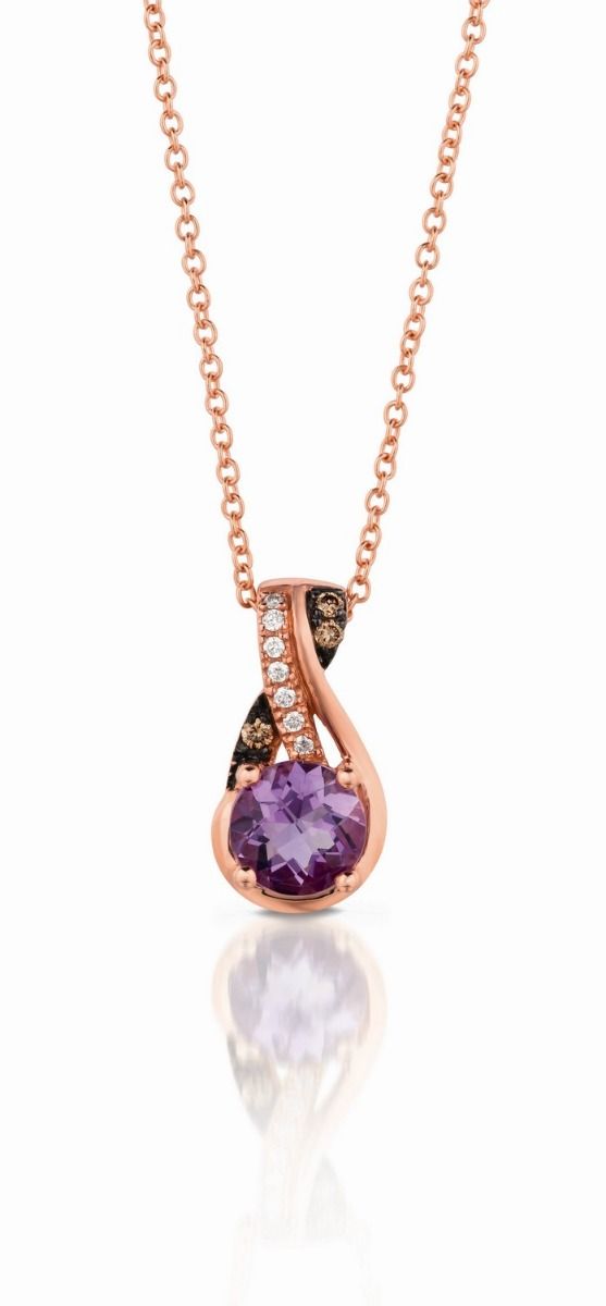 Le Vian Chocolatier® Cotton Candy Amethyst® and Diamond Pendant WIZD 12 | Hannoush Jewelers