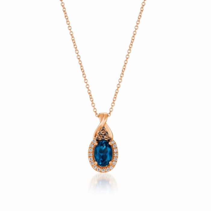 Le Vian Chocolatier® Deep Sea Blue Topaz™ and Diamond Pendant WJBO 43 | Hannoush Jewelers