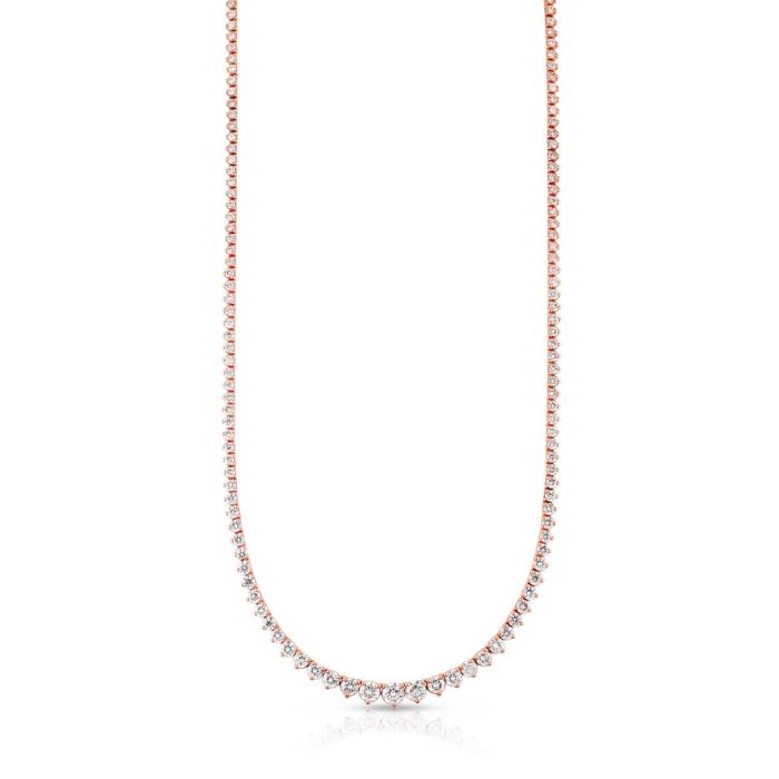 14k Rose Gold Diamond Necklace Z00070417 | Hannoush Jewelers