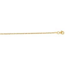 10k Yellow Gold 7 Inch Shiny Solid Diamond Cut Royal Rope Chain 012ROY-07