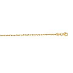 10k Yellow Gold 16 Inch 2mm Diamond Cut Rope Chain 014ROY-16