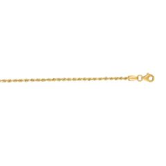 10k Yellow Gold 24 Inch 2mm Diamond Cut Rope Chain 014ROY-24