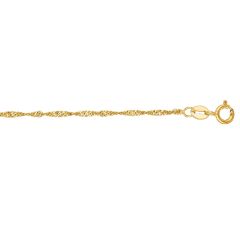 10k Yellow Gold 16 Inch Classic Singapore Chain with Lobster Clasp 025LSING-16