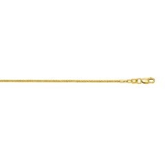 10k Yellow Gold Diamond Cut Sparkle Chain Anklet with Lobster Clasp 025SC-10