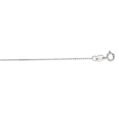 10k White Gold 16 Inch Diamond Cut Cable Chain with Lobster Clasp 025WLCAB-16