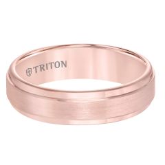 Triton Ladies 6mm Rose Tungsten Carbide Comfort Fit Band 11-2133RC-L.00