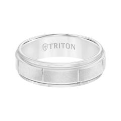 Triton Ladies 7mm White Tungsten Carbide Comfort Fit Band 11-2229HC-L.01